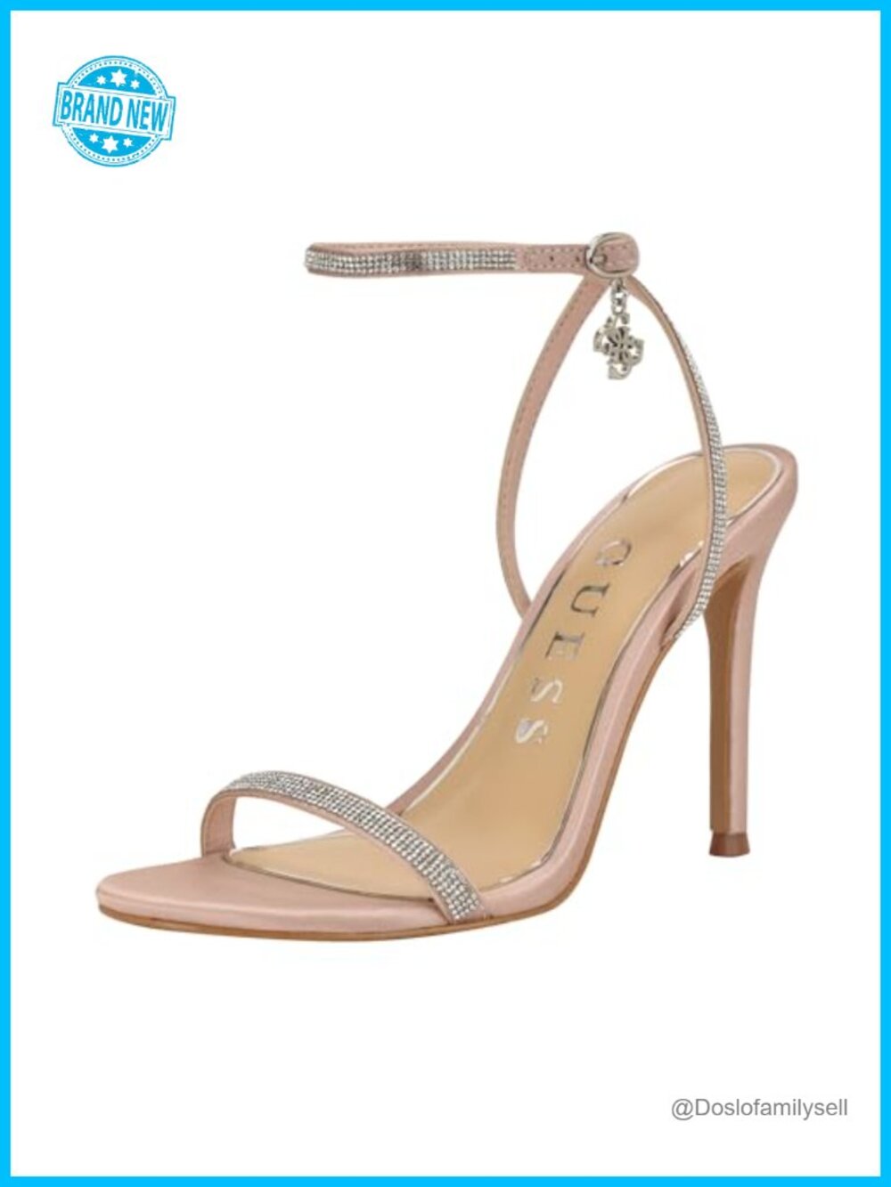 Faux-Leather Almond Toe Stiletto Heel Sandals Ankle Strap Formal Wedding